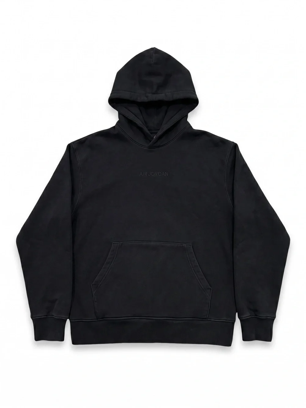 Nike Air Jordan Embroidered Logo Hoodie Sweatshirt Men's M Gray Pullover Cotton